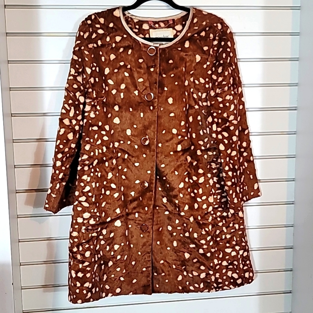 Maison Jules Faux Fur XL Brown/ Cream  Fully Lined